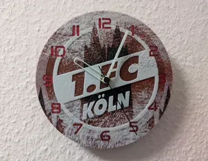 wall / desk clock 1FC Köln Logo