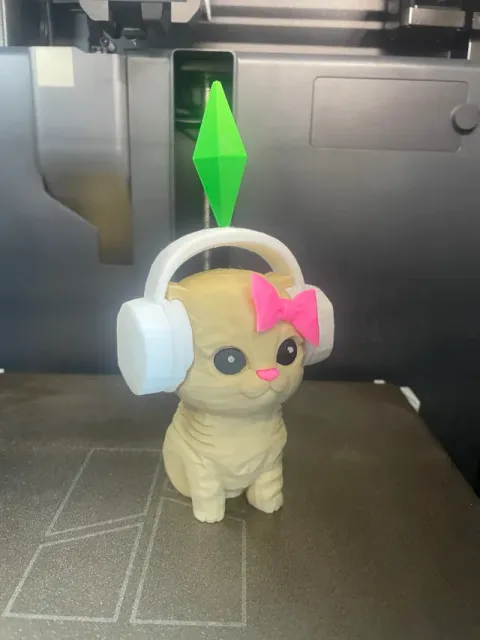 The sims cat dancing in headphones meme — Image 2 of 4