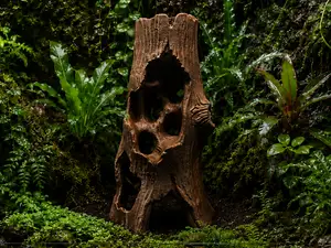 Hollow Tree Stump Hideout – Terrarium & Aquarium