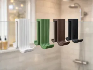 Shower Glass Wall Towel Hook - Single Hanger