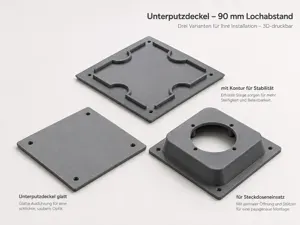 Unterputzdeckel 90mm Lochabstand