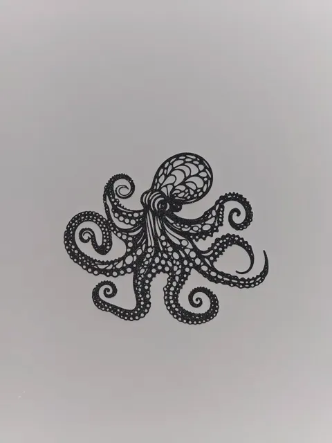 Scultura da parete a forma di polpo wall art — Image 4 of 5