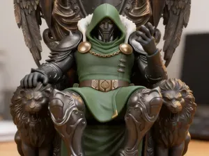 Victor Von Doom on Throne Figure - Ultra detailed