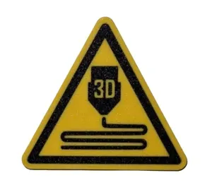 Warning 3D Printer Sign - Lab Style (No AMS)
