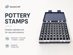 Pottery Stamp Set – Alphabet, Numbers & Symbols