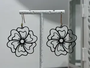 Aretes Camelia de Medianoche