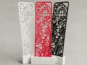 Botanical Garden Cutout Bookmark | One Color Print