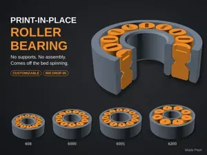 Print-in-Place Roller Bearing 608 No Support