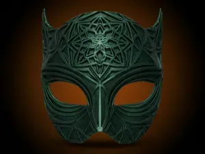 Geometric Bat Mask / Wall Art