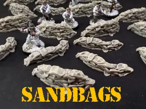 Wargaming sandbags 28mm 32mm 