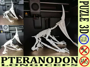 Esqueleto de pterodáctilo puzle 3d