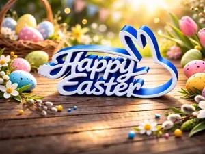 Happy Easter Bunny Sign