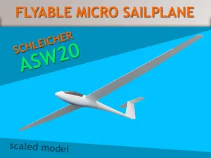 ASW20 Sailplane (micro glider - flyable)