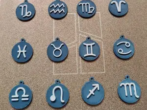 zodiac signs keychain