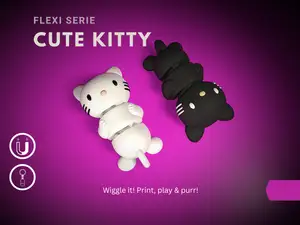 Flexi Kitties – Keychain Magnet articulated kitty