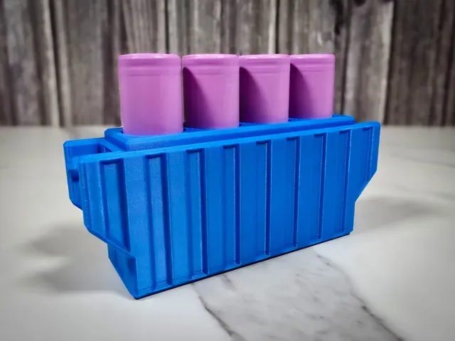 4 Slot 18650 Battery Storage Snap Latch Box — Image 2 of 6
