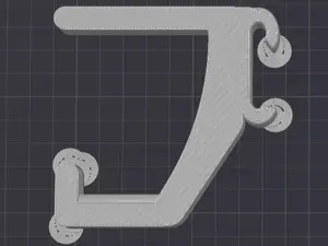 Flying J Metal Wire Rack Headphone Hook 11/4in