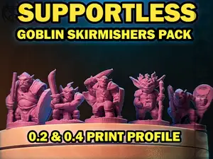 Supportless Goblin Skirmish miniatures - 32mm