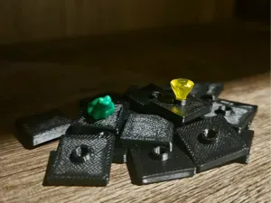 LEG0 compatible 2x2 tile for collectables shelf