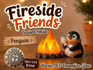 Fireside Friends Tealight Holder Penguin