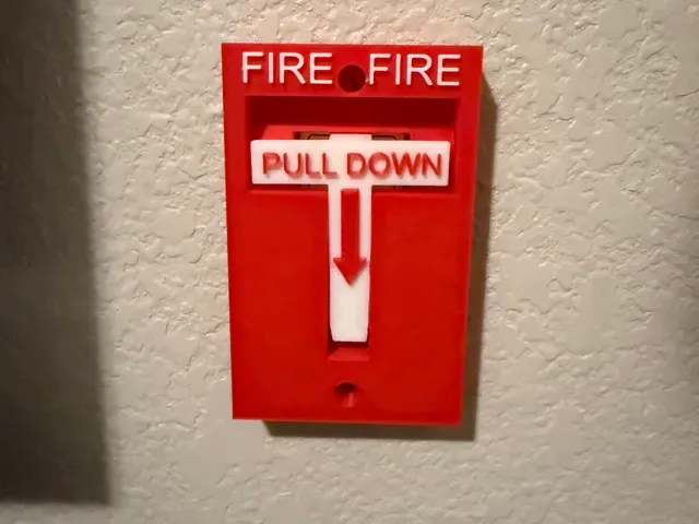 Fire Alarm Light Switch Cover (ROCKER LIGHTS)