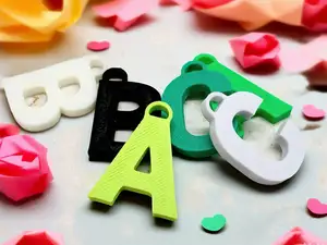 Alphabet Letters Charms or Keychains