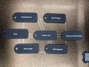Schlüsselanhänger mit Beschriftung