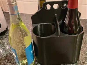 Super Sturdy Picnic 4 Bottle Wine Carrier Gift
