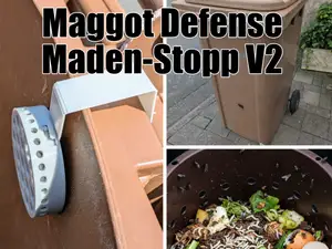 Clip-On Maggot Defense for Bio-Bin