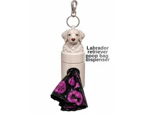 Labrador - Poop Bag Dispenser Dog Leash Clip