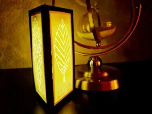 Autumn Leaf Lantern - LED Tealight Table Decor