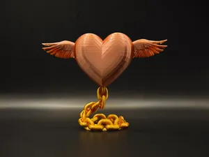 The Wings of Love – Floating Heart Sculpture