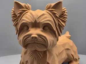 Geometric Yorkshire Terrier – Low Poly Yorkie STL 