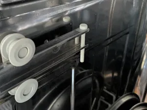 Dishwasher rack stop