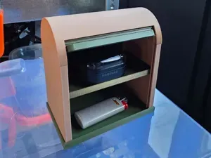 Roll-Top Mini Cabinet - Modular Desk Organizer