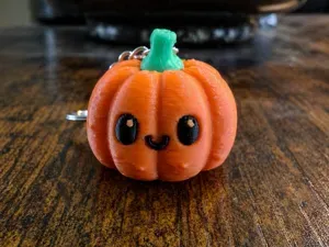Kawaii Pumpkin Keychain | Cute Halloween Keychain