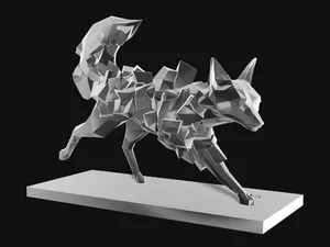 Hunting Fox Sculpture