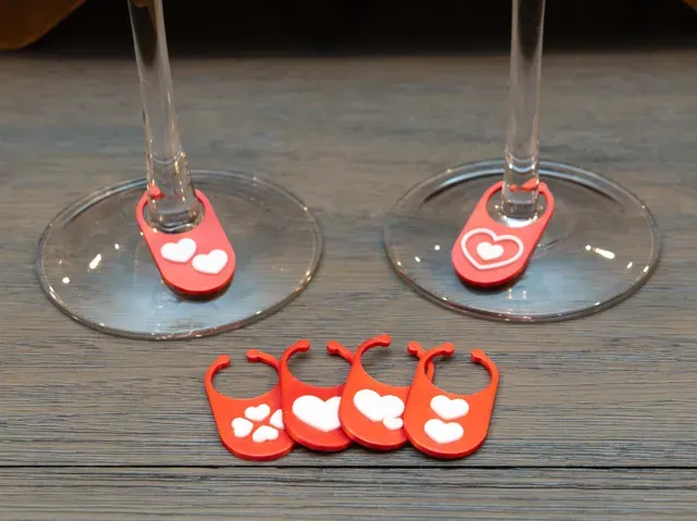 Valentine's Day Wine Charms