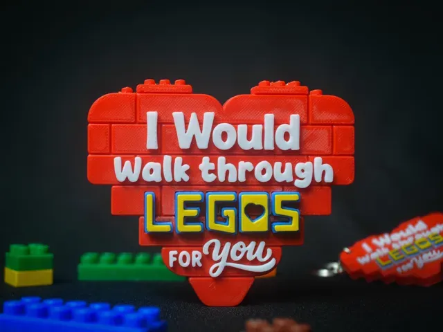 Magnet & Keychain-I Would Walk Through Legos For U — Фото 2 из 8