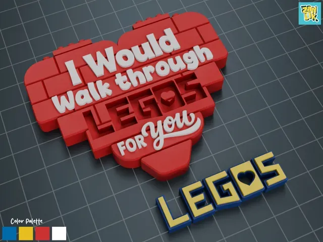 Magnet & Keychain-I Would Walk Through Legos For U — Фото 8 из 8