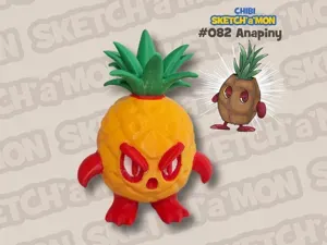 Angry Pineapple mascot (Anapiny from Sketchamon)