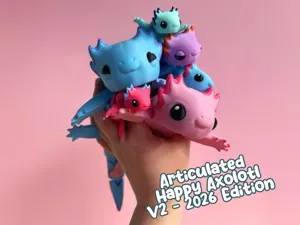 Articulated Happy Axolotl - V2