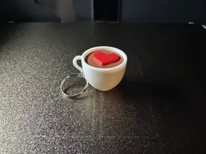Coffee Keychain Multi-Part No AMS