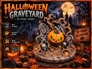 Halloween Graveyard – Spooky Pumpkin Decoration