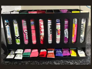 10-Slot Gravity-Fed Drink Mix Dispenser
