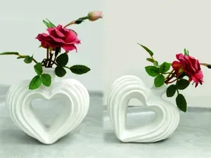 Elegant Heart Vase – A Valentine’s Delight