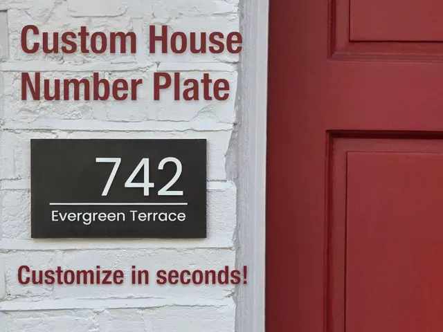 House / Office Number Plate Generator