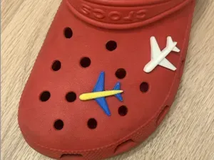 Plane croc charm