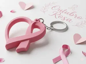 Chaveiro Outubro Rosa / Pink October Keychain