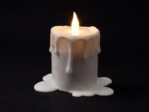 Realistic small melting candle led tealight holder